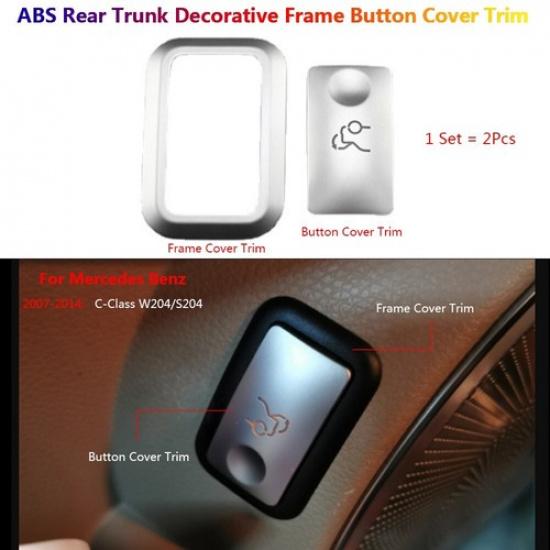 2x For Mercedes Benz W204 Car Interior Rear Trunk Switch Panel Button Cover Trim