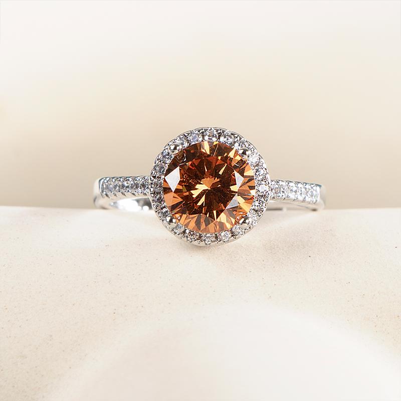 BELLA BOX Fashion Ring With Round Shape Stone Women Wedding Bridal Rings Gorgeous Party Ring Mother’s Gift Female Jewelry