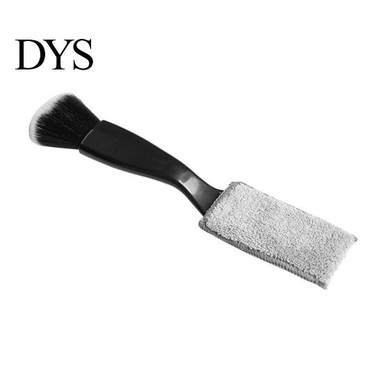 Arc-shaped Handle Car Brush Cleaning 2-in-1 Soft Bristles Portable Efficient Dense Bristle Anti-deform Arced Comfortable Grip Good Dusting Effect