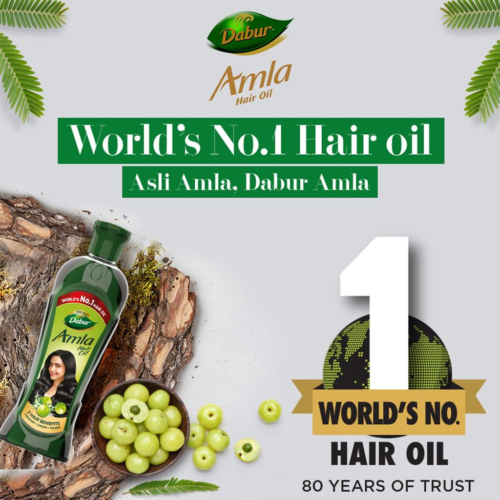 Dabur Amla Hair oil for Stronger, Longer and Thicker Hair -180ml