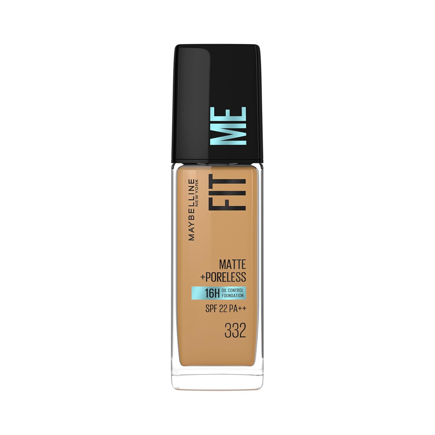 

Maybelline New York Fit Me Matte + Poreless Liquid Foundation 30ml SPF 22 Oil Control for Normal Oily Skin 332 Golden Caramel