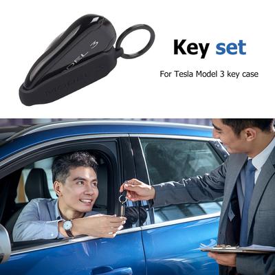 Key Fob Holder Silicone Band Anti Scratch Silicone Band Cover Protector Soft Shell Car Key Cover Shell for Tesla Model 3 Model Y