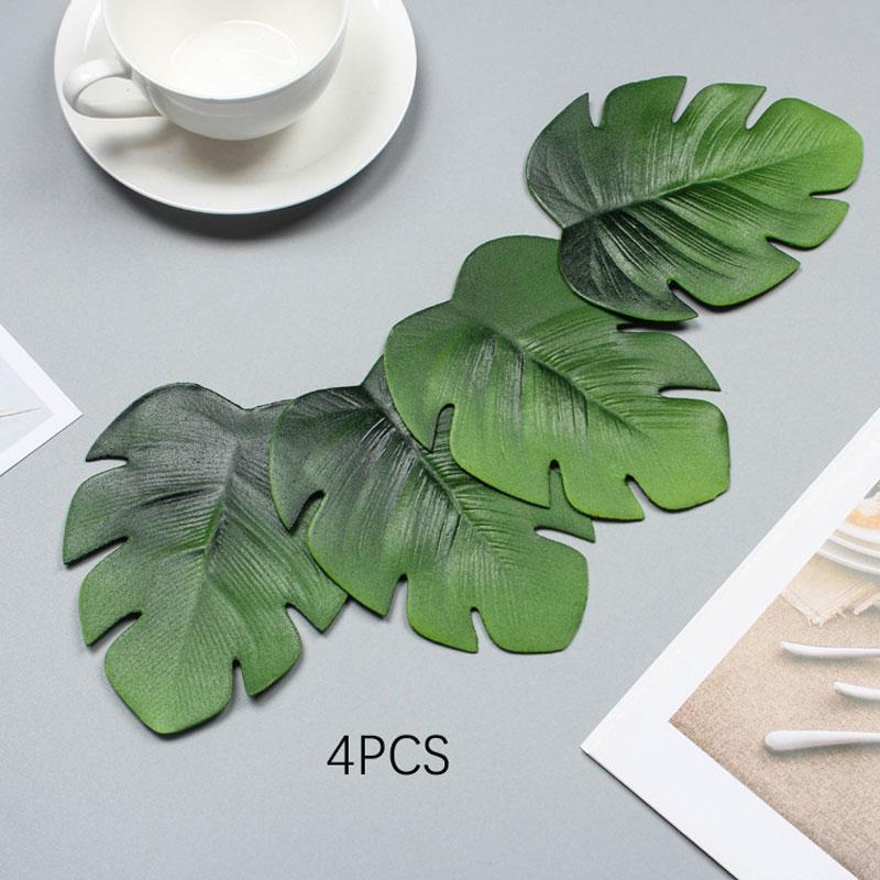 

Подставки в виде зеленых листьев Водонепроницаемая подкладка для чашки Термостойкая Противоскользящая Подставка для кофейной чашки Многоразовая Подкладка Защитник кухонного стола