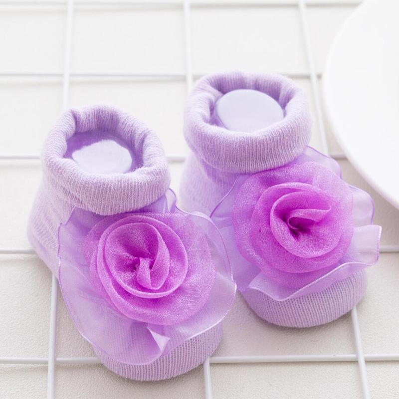 New Baby Flower Socks