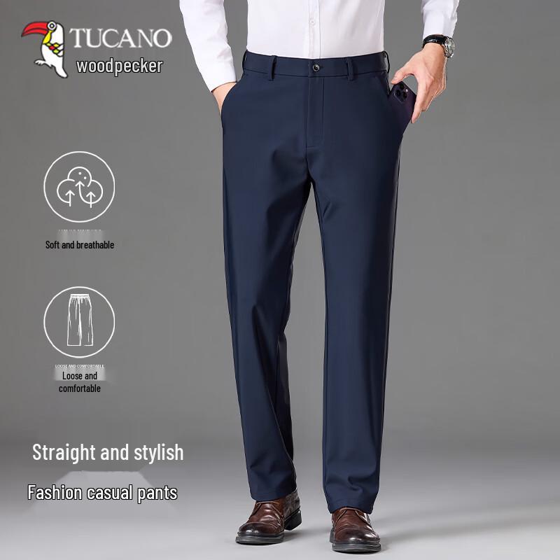 TUCANO Men s Wrinkle-Resistant Stretch Straight-Fit Pants 34