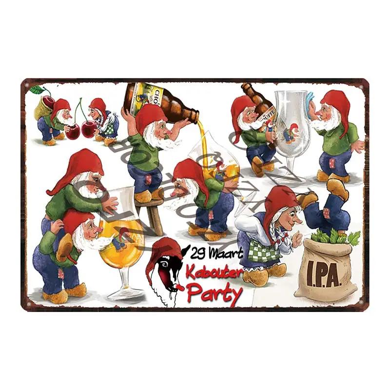 Chouffe Beer Retro Metal Tin Sig Vintage Plate Wall Pub Restaurant Bathroom Decorations For Home Art Decor Iron Poster DU-4910A