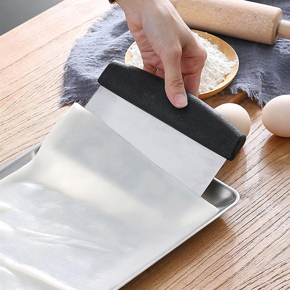 Deigskrape i rustfritt stål Brødhakker med skala Konditorspatel Pizzaskrape Bakeverktøy Fondantkakedekorasjonsverktøy