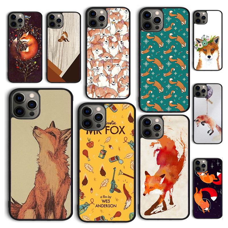 Autumu Fox clever vignette Phone Case Cover for iPhone 16 15 12 mini 11 13 14 Pro Max SE 2020 Apple 6S 7 8 Plus Coque