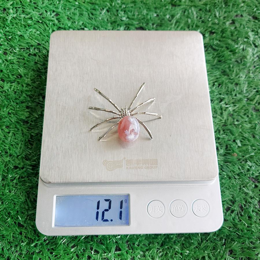 1PCS Halloween Spider Random Color Crystal Ball Alloy Spider Hand-Made Spider Animal for Halloween Jeweley DIY Home Decor Gift