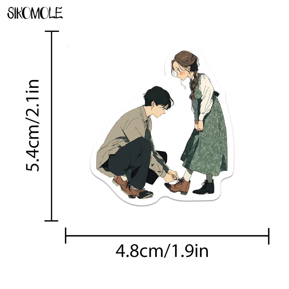 10 30 50Pcs Cartoon Art Anime Couple Love Stickers Aesthetic DIY Car Suitcase Skateboard Laptop Luggage Graffiti Sticker Decal