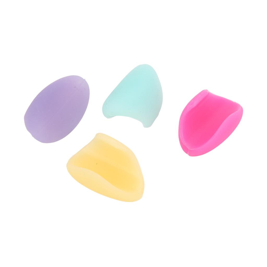 4Pcs Flute Thumb Rest Cushion Colourful Silicone Finger Cover Flutes Parts for Wind Instrument