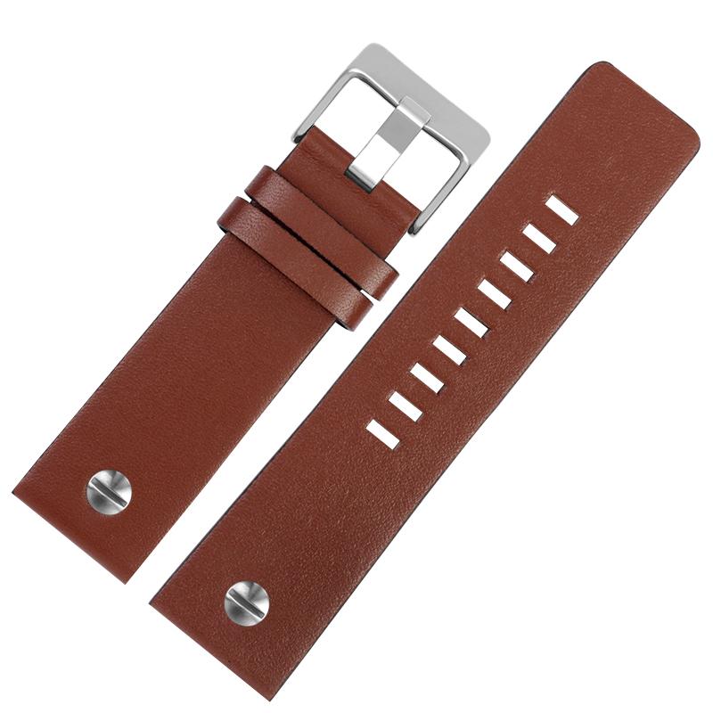 New Fashion Cowhide Watchband with Rivet Watch Strap Belt Bracelet for Diesel DZ7313 DZ7333 7322 7257 4318 7348 7334 Replacement