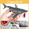 Marine Life Animal Model Large White Shark Toy With Biting Mouth For Aquarium Display