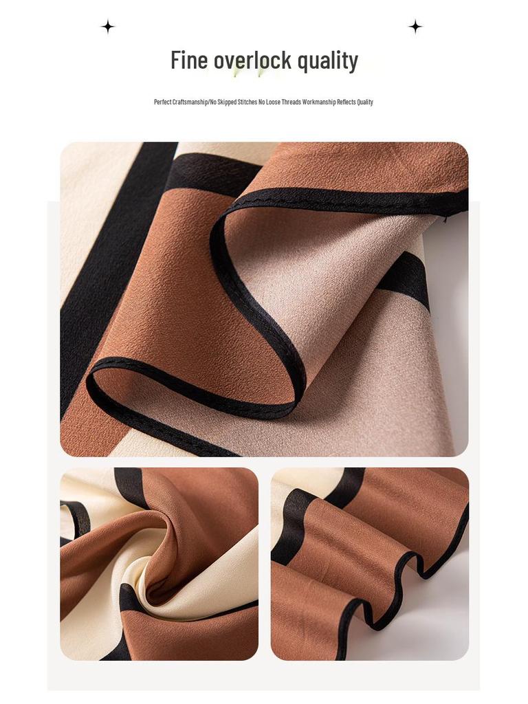 Elegant Women's 100% Mulberry Silk Scarf - Warm, Sun-Protective, Dual-Use Shawl & Neck Warmer