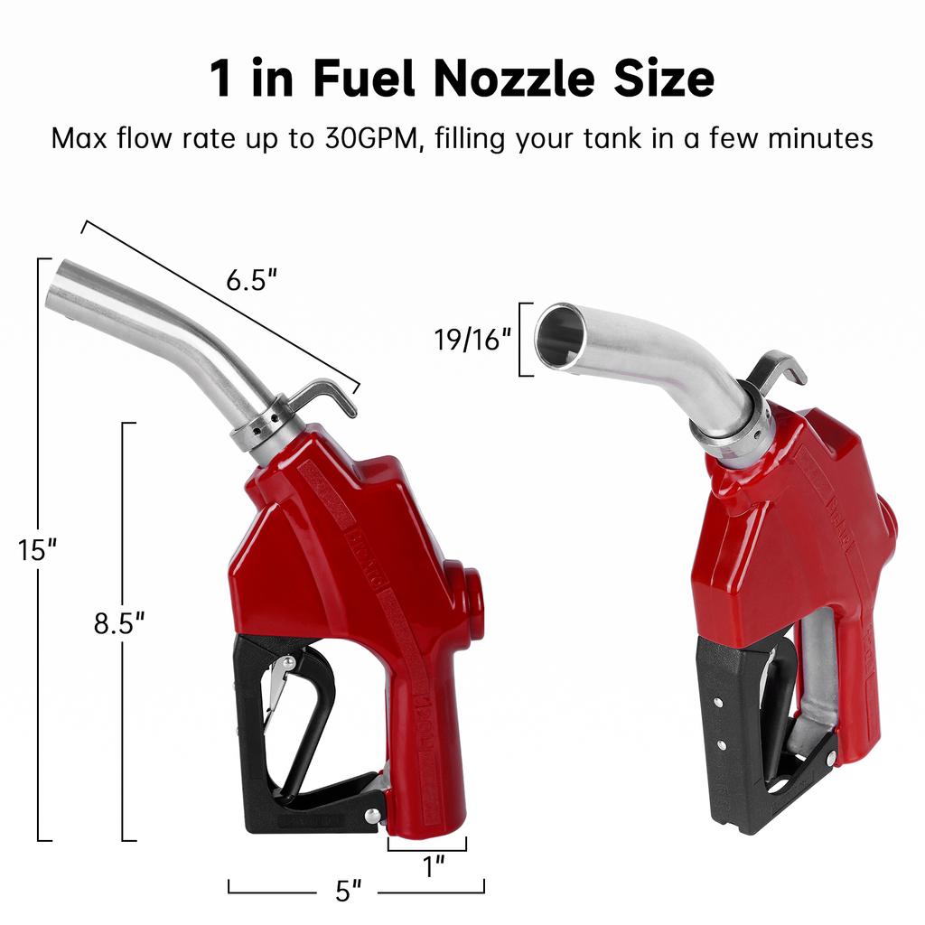 Aluminum Refilling Nozzle Gun Automatic Cut off Fuel Refilling Nozzle Diesel Oil Dispensing Tool Oil Water Manual Refueling Gun