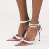 Clearance!!! Luxury Rhinestones Transparent PVC High Quality Women Pumps Sandals Summer Stiletto High Heels Party Shoes