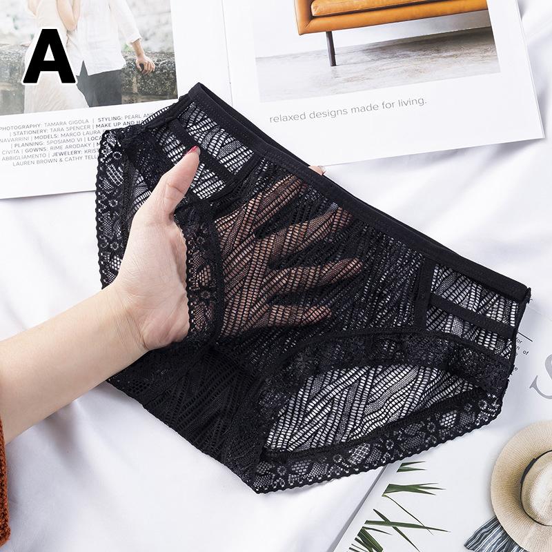1PC Net Yarn Panties Lingerie Transparent No Trace Underwear Hollow Out Underpants Girl Ultra-thin