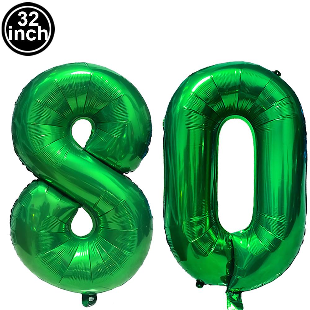Green Large Numbers Balloon 32 Inch 0 1 2 3 4 5 6 7 8 9 Jungle Birthday Digit Bachelorette Balloons Figure Golob Party Ballon