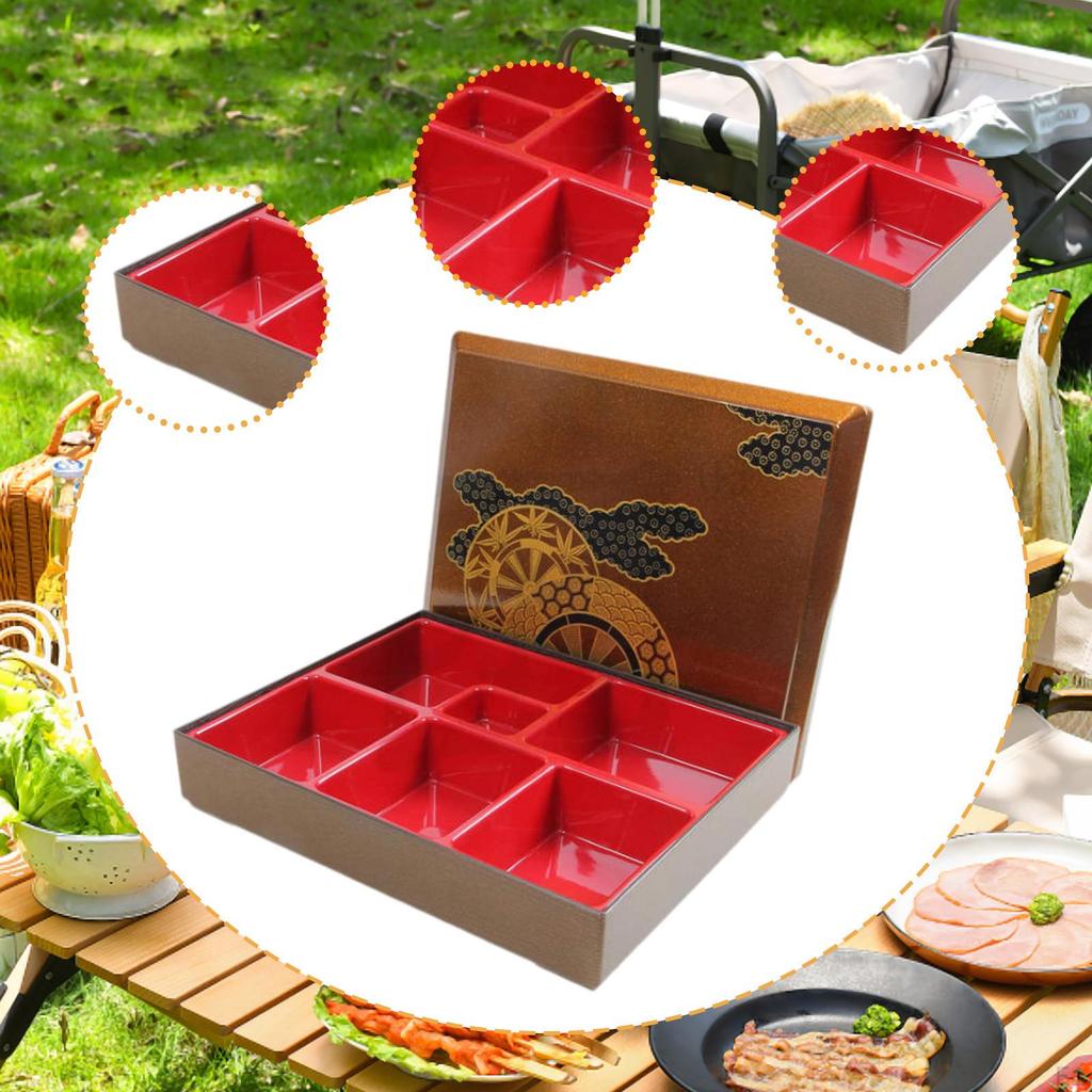 Japonský Bento Box a Přihrádky s Víkem, Nádoba na Jídlo Oběd pro Sushi Rýži Omáčku