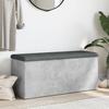 VidaXL Banc de Rangement, Coffre de Rangement avec Coussin, Organisateur de Vêtements Jouets Couloir Salon, Moderne, Gris 835057