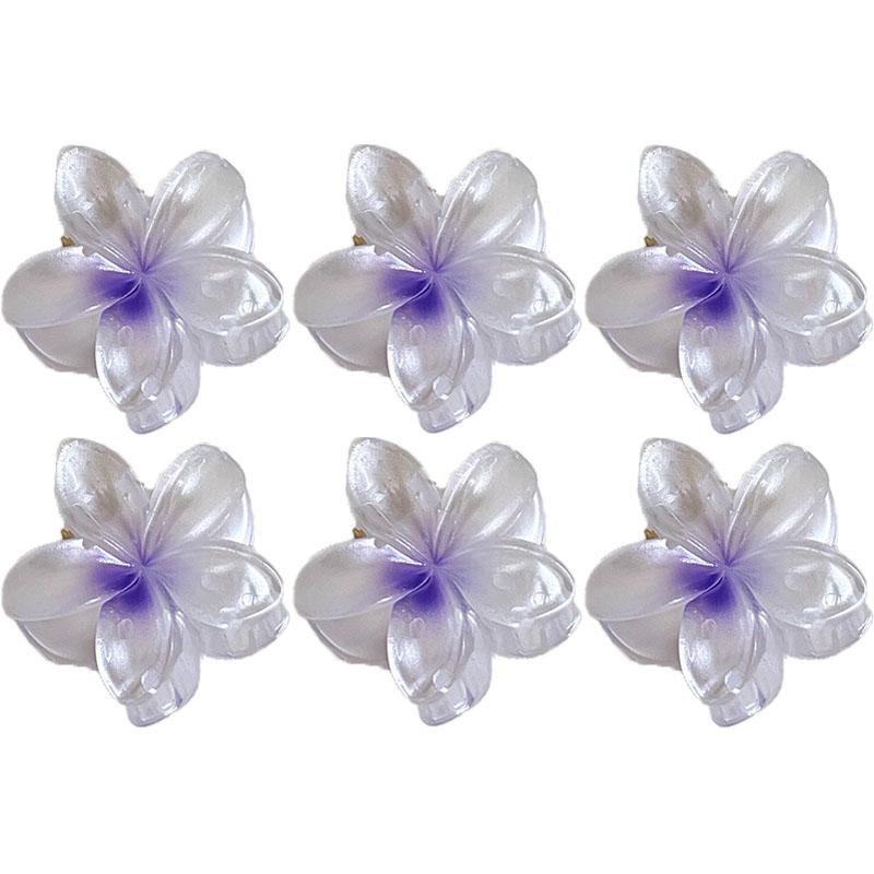 Fermaglio a Pinza Trasparente a Forma di Fiore d'Uovo Donna Temperamento Versatile di Alta Gamma Gradiente Fermaglio per Capelli Ragazza Fermaglio a Squalo Copricapo