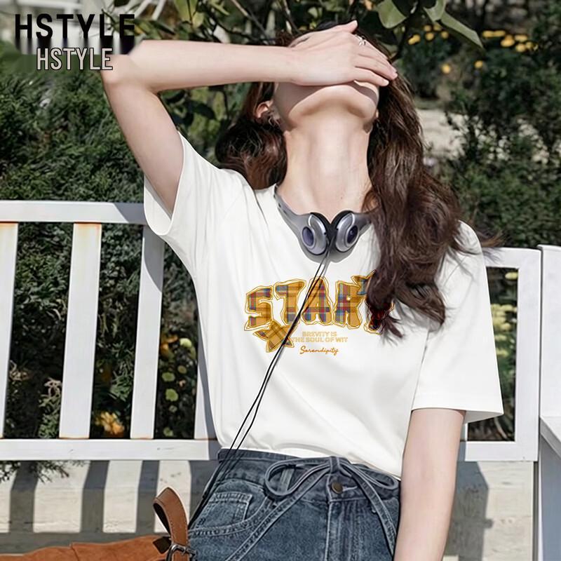 Handu Yishe Women's Pure Cotton Loose Short-Sleeve T-Shirt