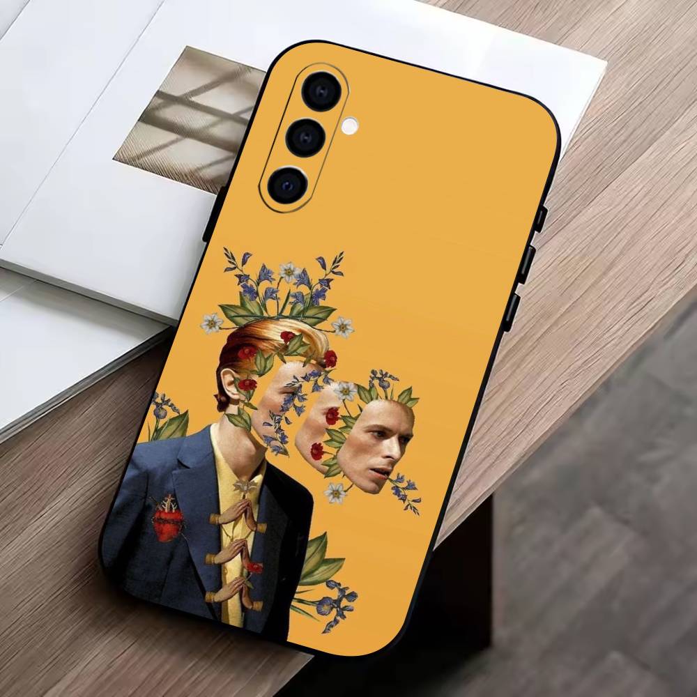 D-David-Singer B-Bowies Phone Case For Samsung Galaxy A73,A72,A71,A70,A53,A52,A51,Soft Silicone Black Cover