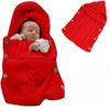 Color Solid Baby Hooded Sleeping Bag Knit Sweater Circle Antichill Buttons