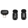 Wireless Lavalier Microphone Type C Clear Sound Noise Cancelling Portable Lapel Mic for Singing