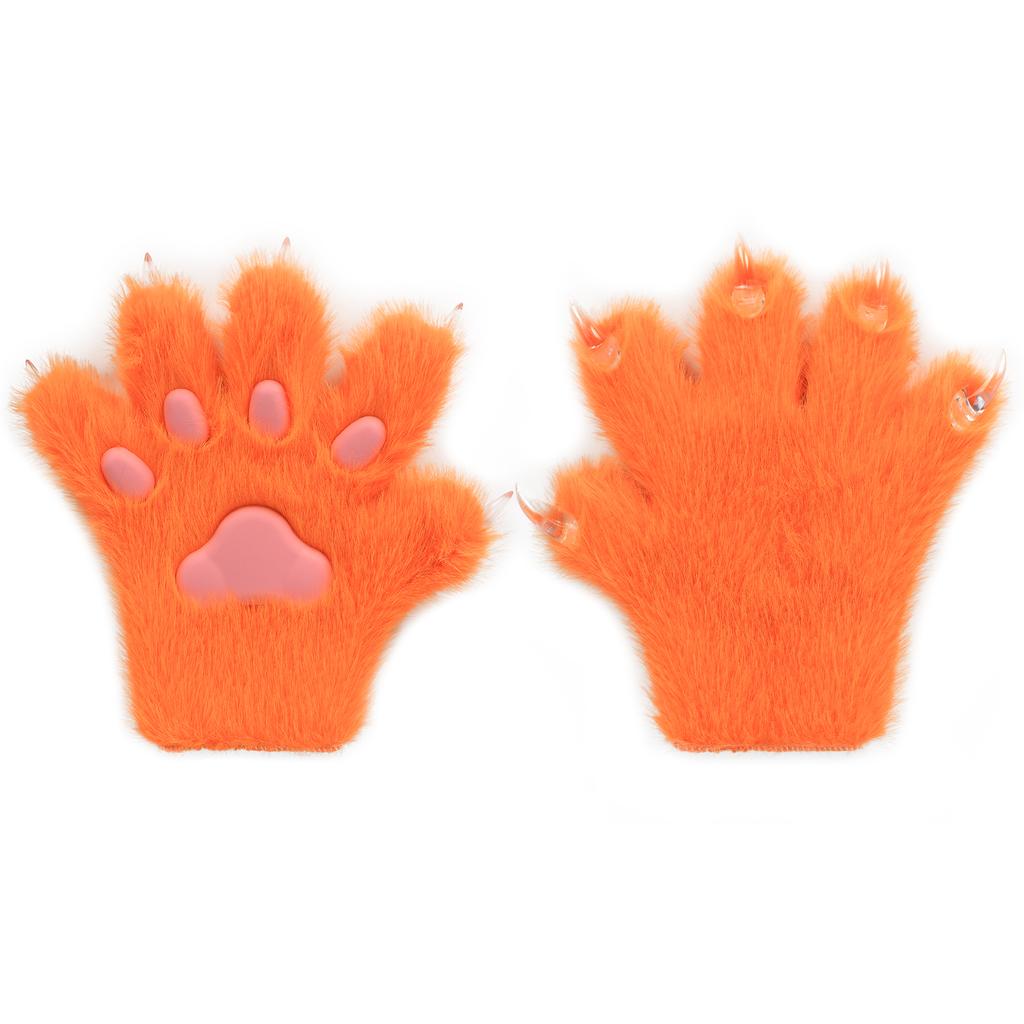 Plush Cat Paw Beast Costume Gloves with Nails Comic Exhibition Cat Paw Prop Decoration Beast Costume Beast Paw Hand Cute Props