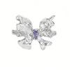 Neun Violett Aus Feuer Violett Zirkon Gebürsteter Offener Ring Damen Nische High-End Farbjuwel Persönlichkeit Leichter Luxus Ring