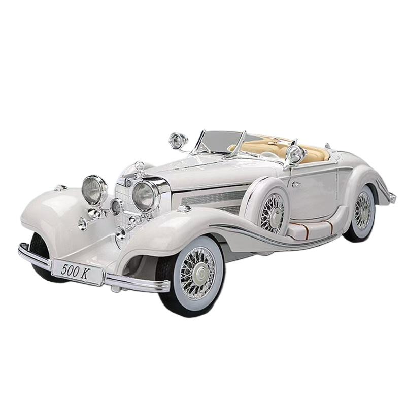 

1/18 1936 Mercedes Benz 500K Классический Автомобиль Сплав Металл Литье под Давлением Модель Автомобиля Для Дома Компьютерный Стол Коллекционные Украшения Подарок Мальчику белый
