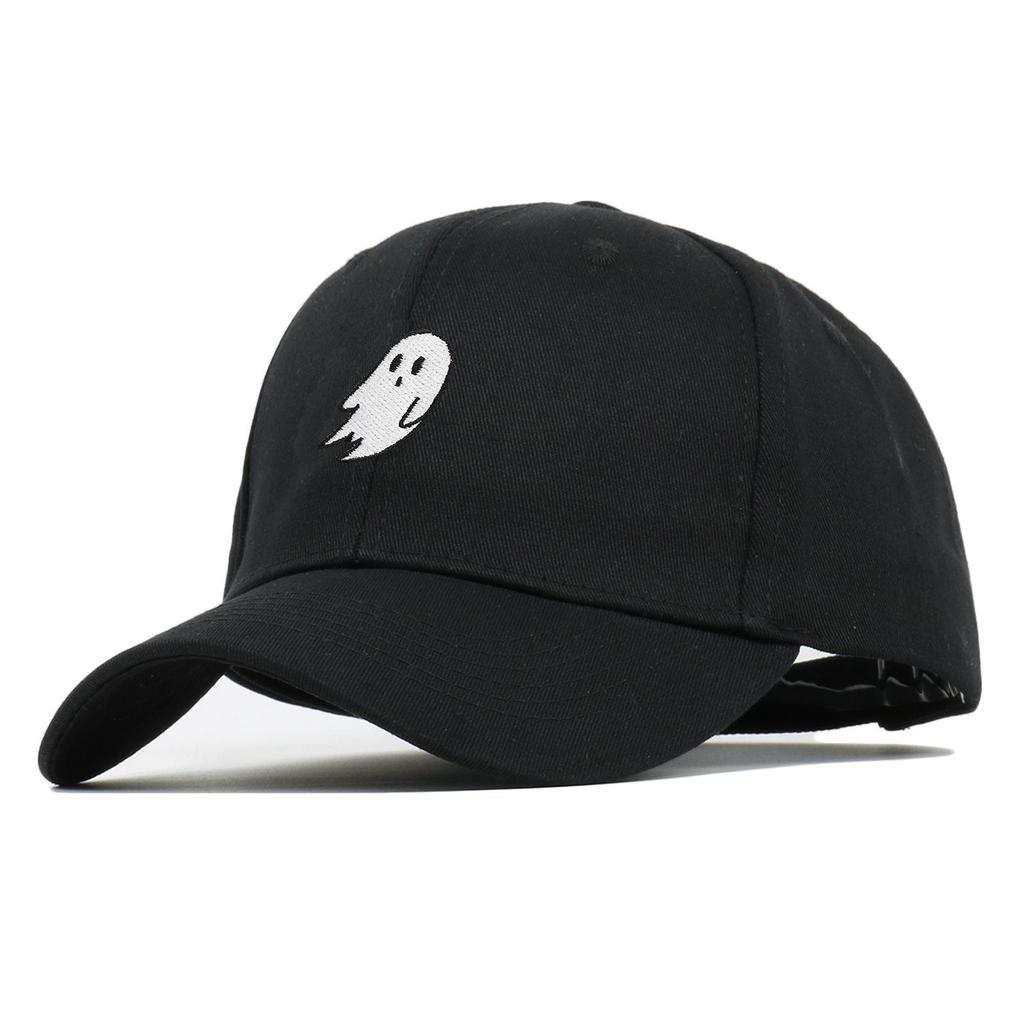 Ghost Embroidery Baseball Cap - Unisex Summer Sports Hat, Custom Logo, Various Colors