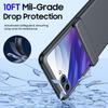 For Motorola Razr 50 Ultra 2024 With Hinge Protection,Screen Protector,Full-Body Rugged Anti-Scratch Shockproof Phone Case-Black