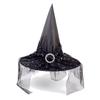 Light-Up Spiderweb Witch Hat Halloween Decoration