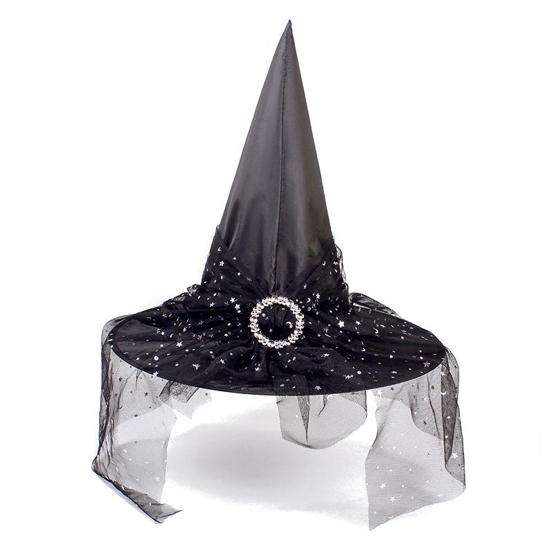 Light-Up Spiderweb Witch Hat Halloween Decoration