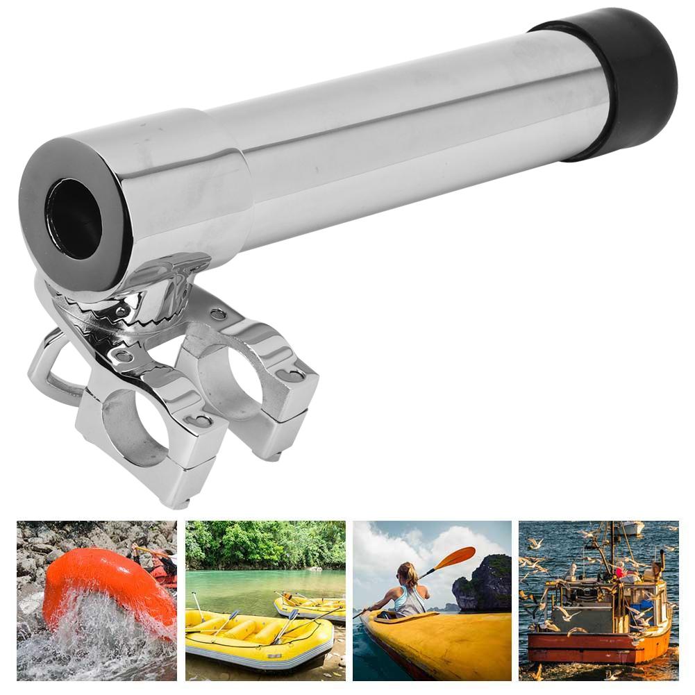 360 degrees  Rotatable Marine Boat Fishing Rod Holder Stainless Steel Mount Angling Accessory
