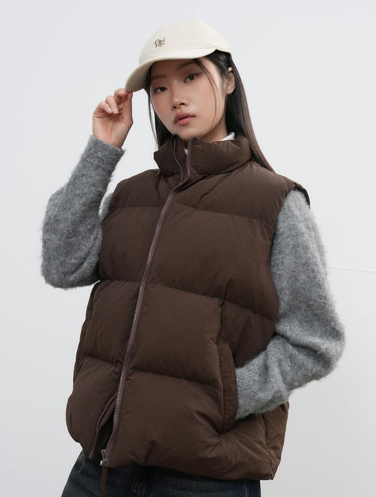 Generalidea Unisex Nylon Padded Vest [Brown] / Sbe3U08009