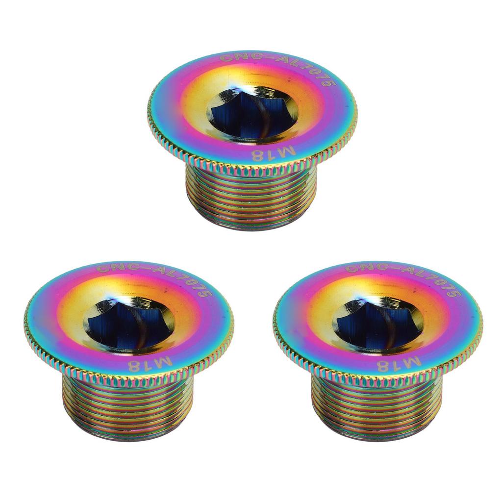 3 ks šroubů kliky jízdního kola hliníková slitina kryt kliky M18 standardní závit upevňovací šroub pro horské kolo pro jednodílné