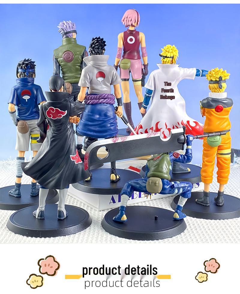 Naruto Anime Figure: Great Sword Model Featuring Kakashi, Itachi, Sasuke, Minato, and Sakura