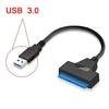 Double USB3.0 to Serial ATA Converter Cable Wire 30cm Long 5Gbps Stable Data Transmission for 2.5/3.5Inch External HDD