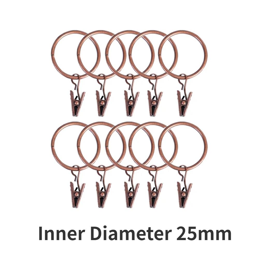 10 Stück Gardinenhaken Aufhängeclips Metallclip Rostfreie Gardinenstangen Aufhänger Geteilte Gardinenringe Schnallen Ösen Öse Haken