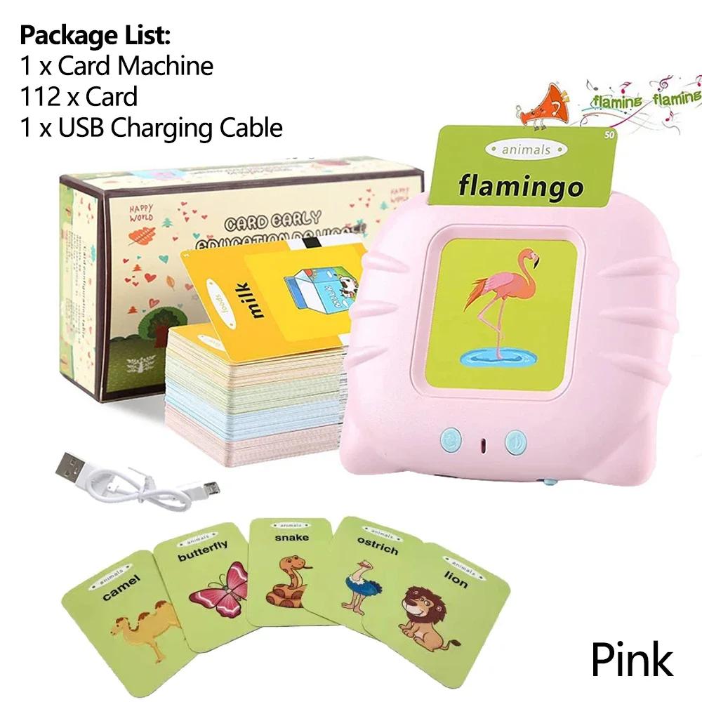 Early Education Flash Card Machine Learning Talking Language English Electronic Audio Book Toy Children Birthday Gift