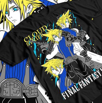 Maglietta Final Fantasy FF Cloud Moogle Stella Reattore Mako Regalo Maglietta Anime