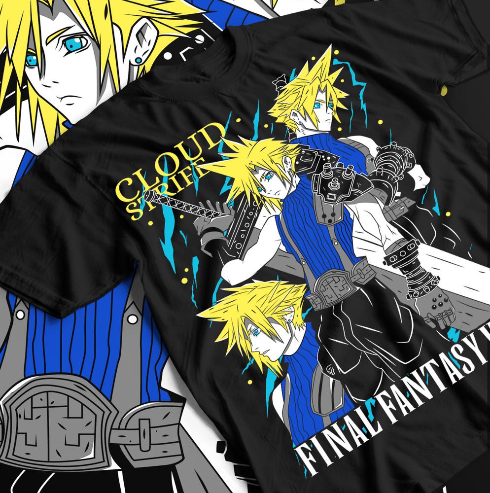 Final Fantasy T-shirt FF Cloud Moogle Starry Mako Reactor Gift Anime Shirt