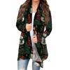 Women's Fashion Christmas Print Jacket Long Sleeve Casual Cardigan Coat