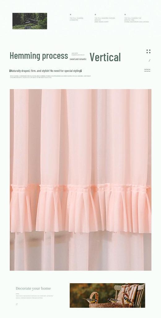 Lace Door Partition Curtain for Home – No-Drill, Double Layer, Transparent Gauze, Polyester, Anti-Mosquito.
