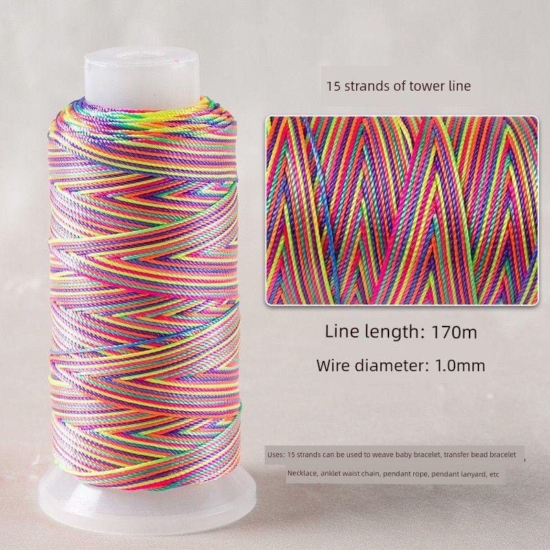 Thread DIY Woven Red Carrying Strap Dragon Boat Festival Five-Color Rope Bracelet Braid Rope Necklace Diamond Beaded Thread Five-Color Thread