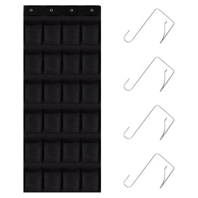 Large Capacity Hanging Storage Organizer With 24 Compartments Breathable Fabric Perfect For Home Bathroom Essential