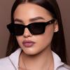 Women's Retro Cat Eye Glasses Small Frame Decorative Lens for Daily and Formal Wear